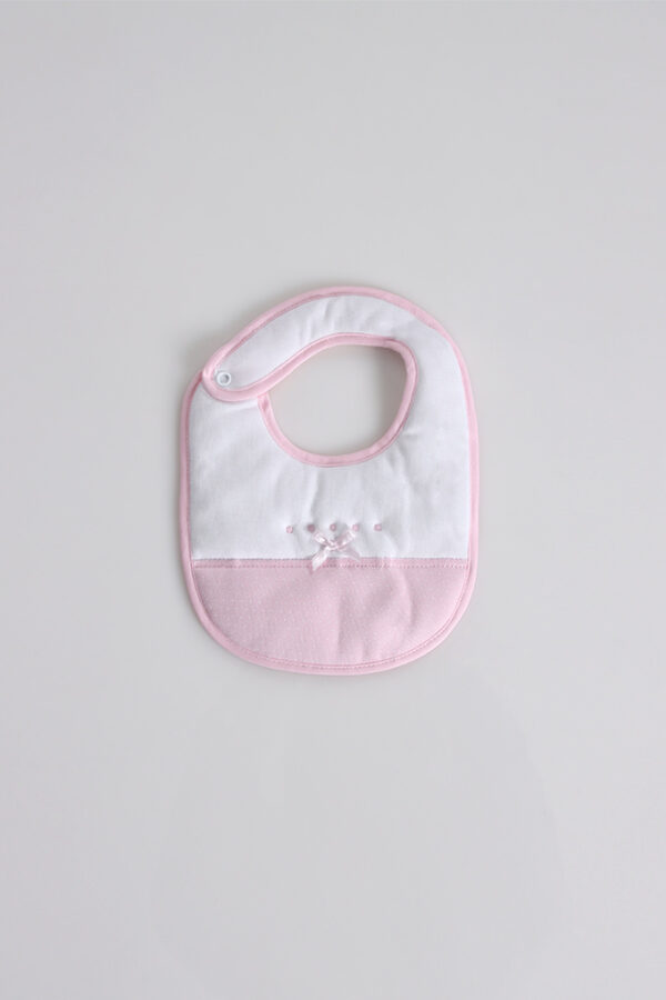 Babetes Plastificados Bordados Laço c/ Pintas