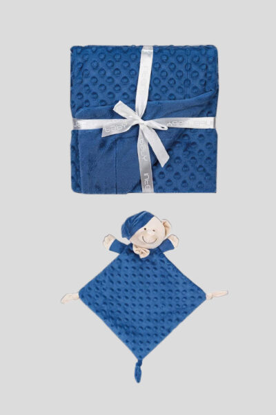 Conjunto manta + doudou urso