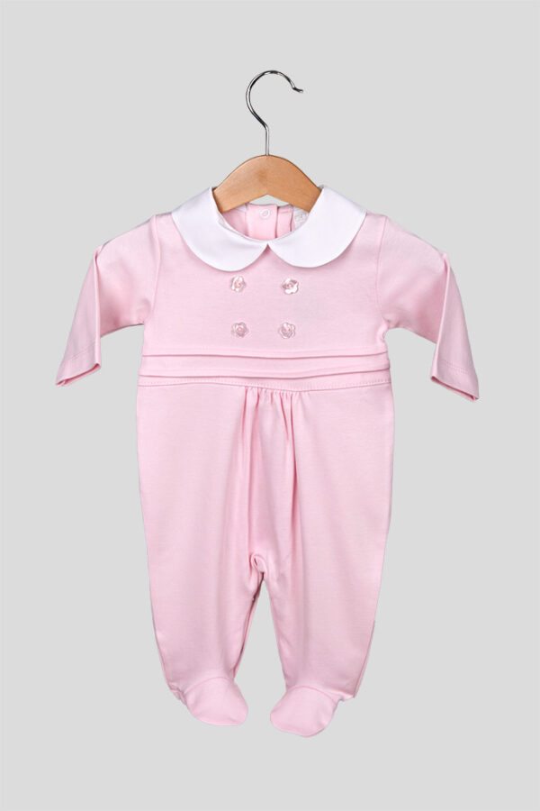 Babygrow algodão botões menina