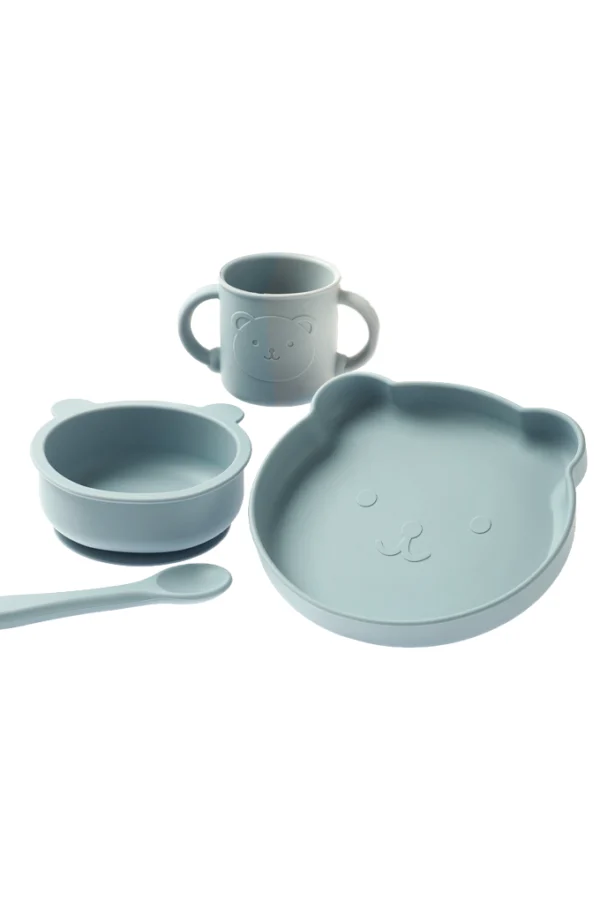 Conjunto bebé 4 peças silicone alimentação