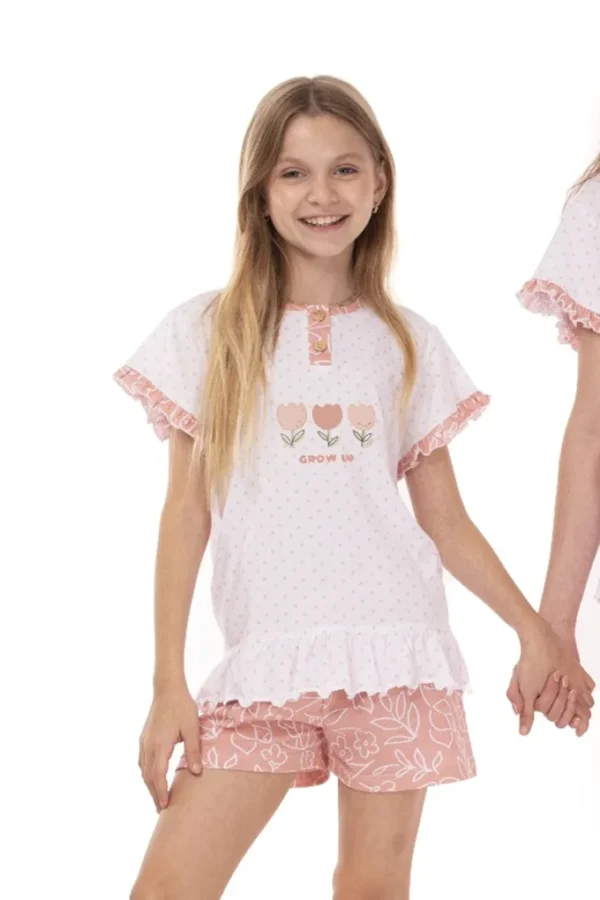 Pijama menina folhos