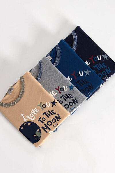 Pijama estampado cardado menino i love you to the moon - Image 4