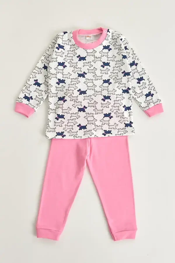 Pijama estampado cardado bebé