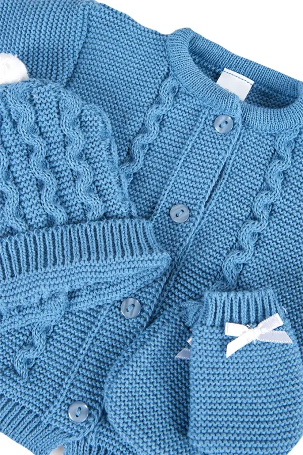 Conjunto malha bebe 3 peças