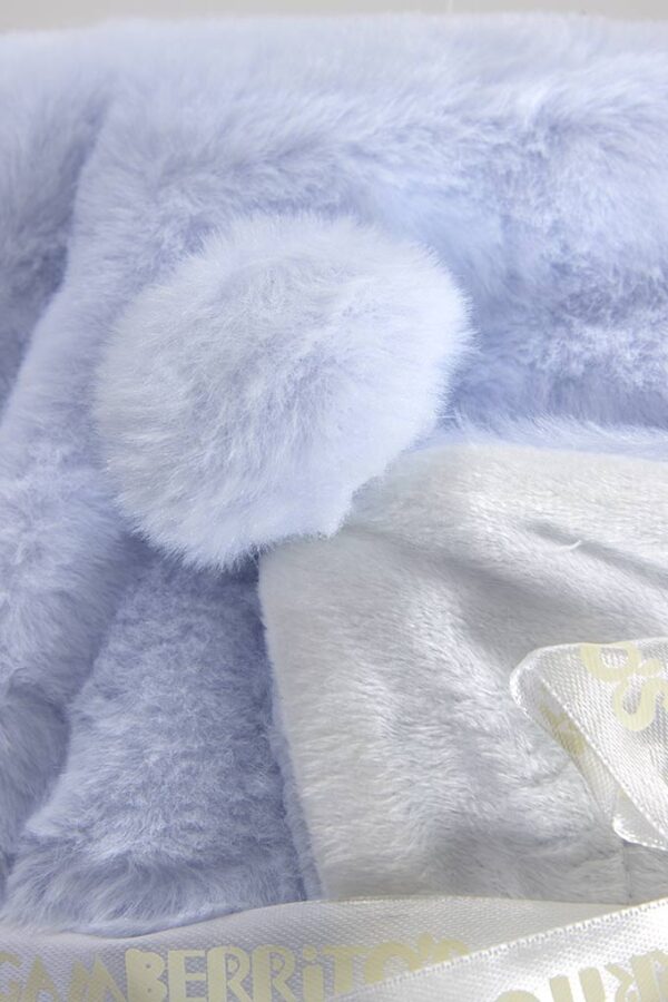 Manta bebé coralina c/ pompons